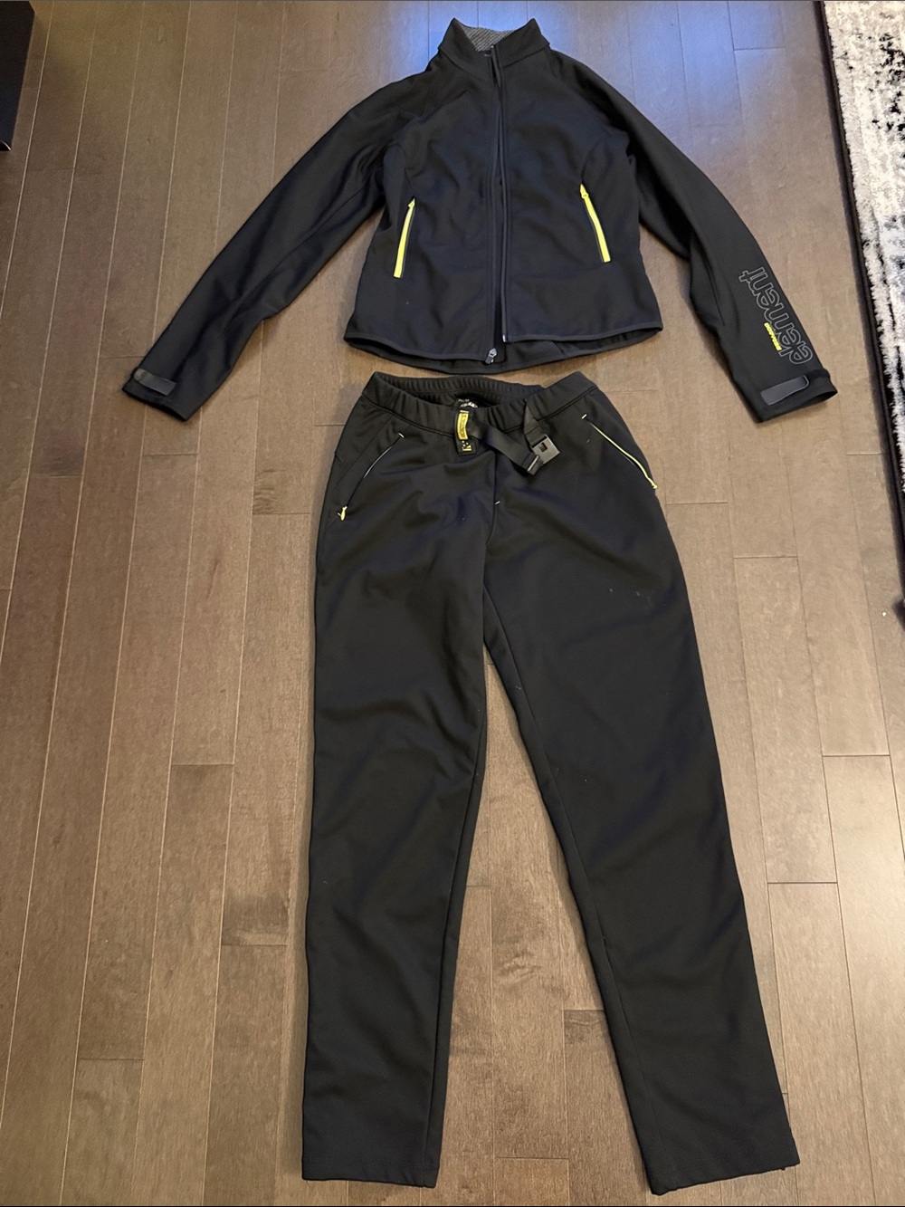 BRP Sea Doo Neoprene Black Riding Jacket & Pantswith Neon Yellow Accents